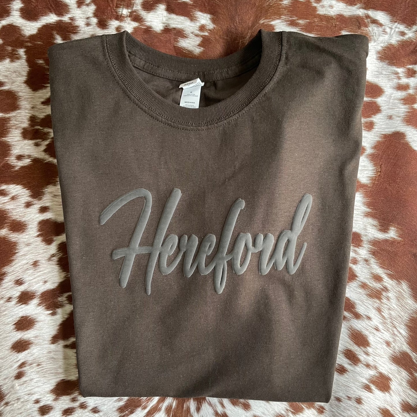 Black PUFF Hereford Tee - Chocolate