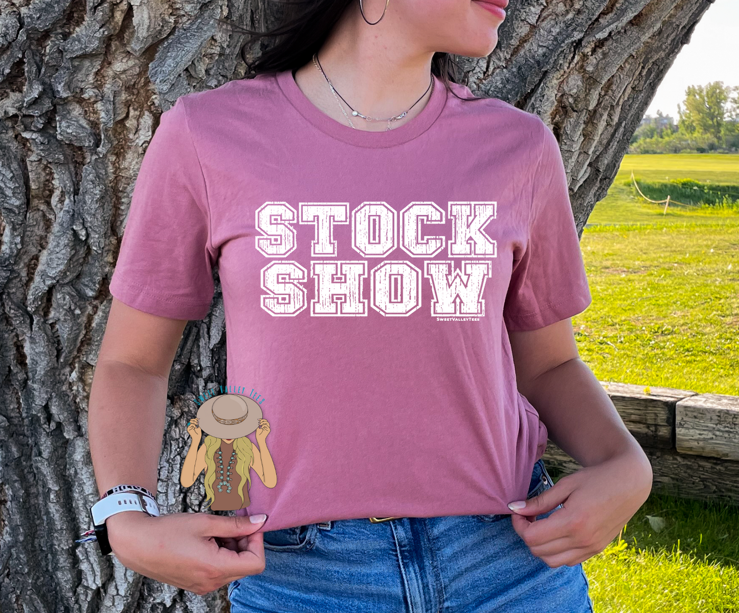 Stock Show Tee - Mauve