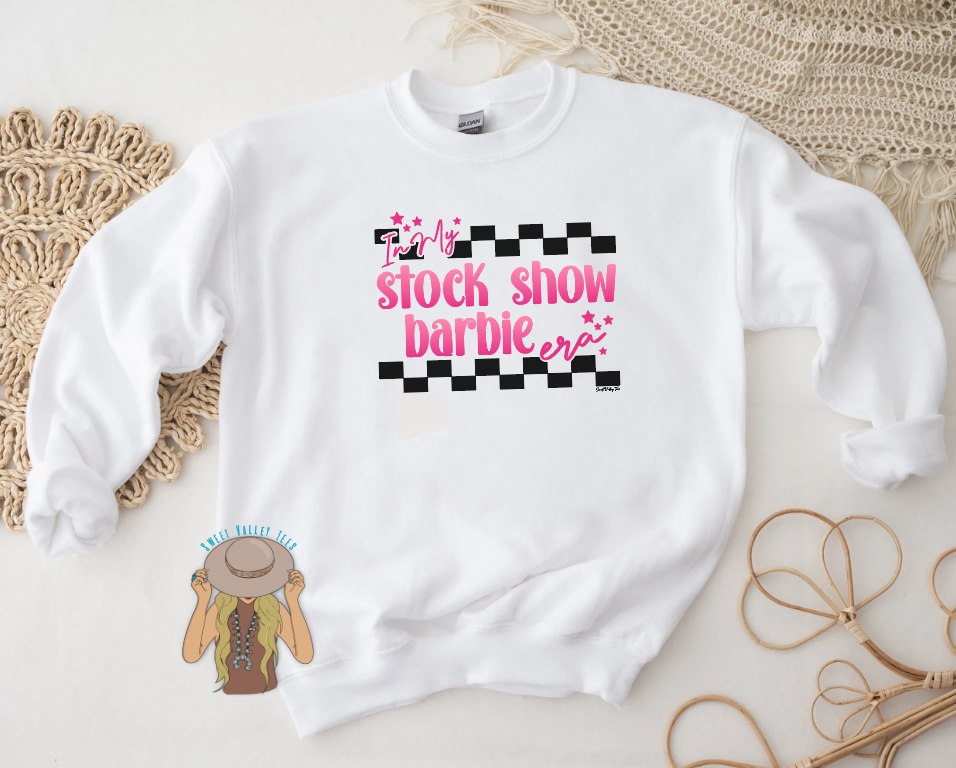 In My Stock Show Barbie Era Crewneck - White