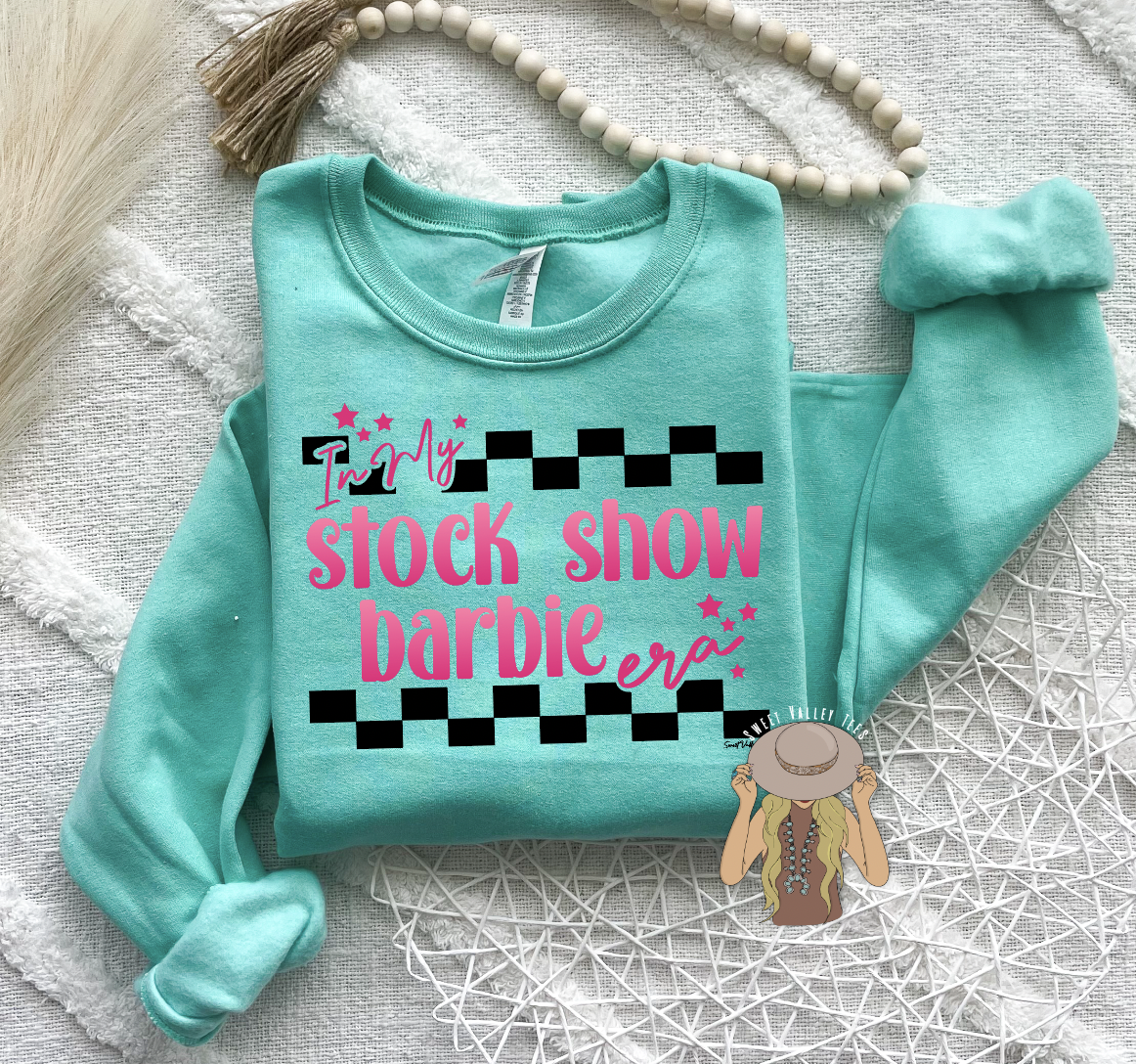 In My Stock Show Barbie Era Crewneck - Cool Mint