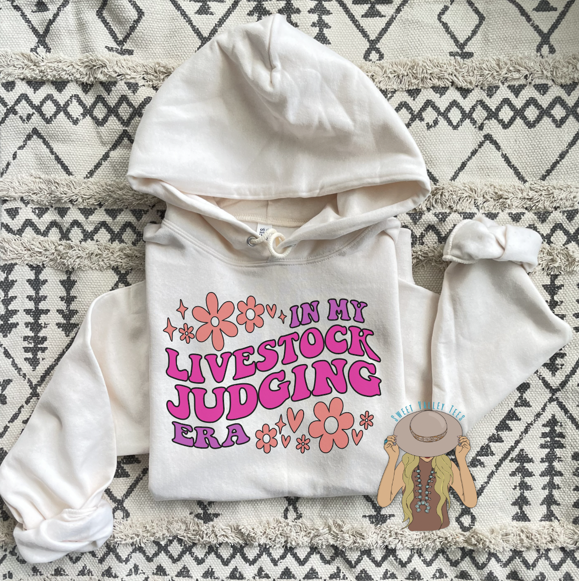 In My Livestock Judging Era Hoodie - Sweet Cream