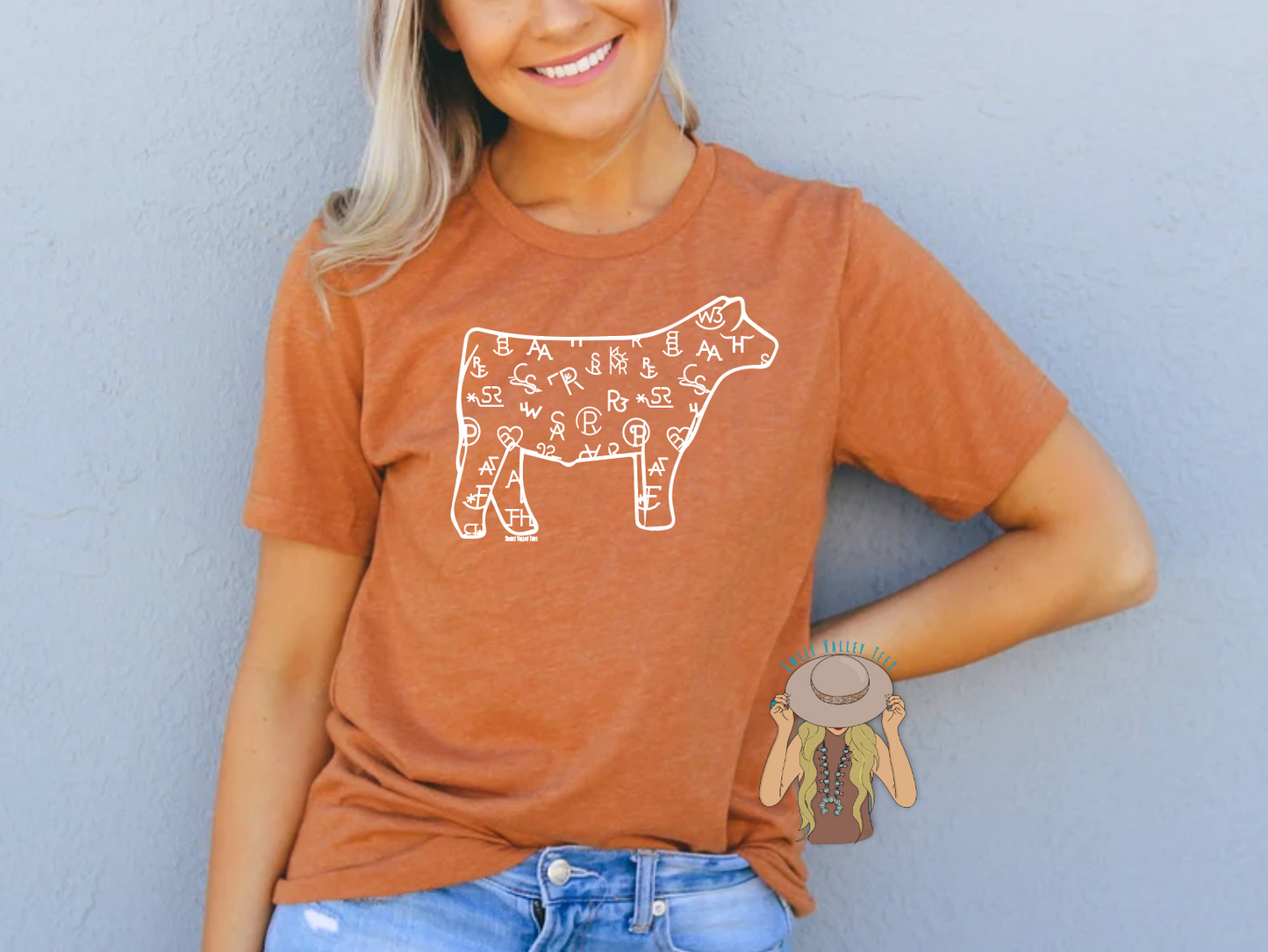 Branded Steer Tee - Heather Autumn