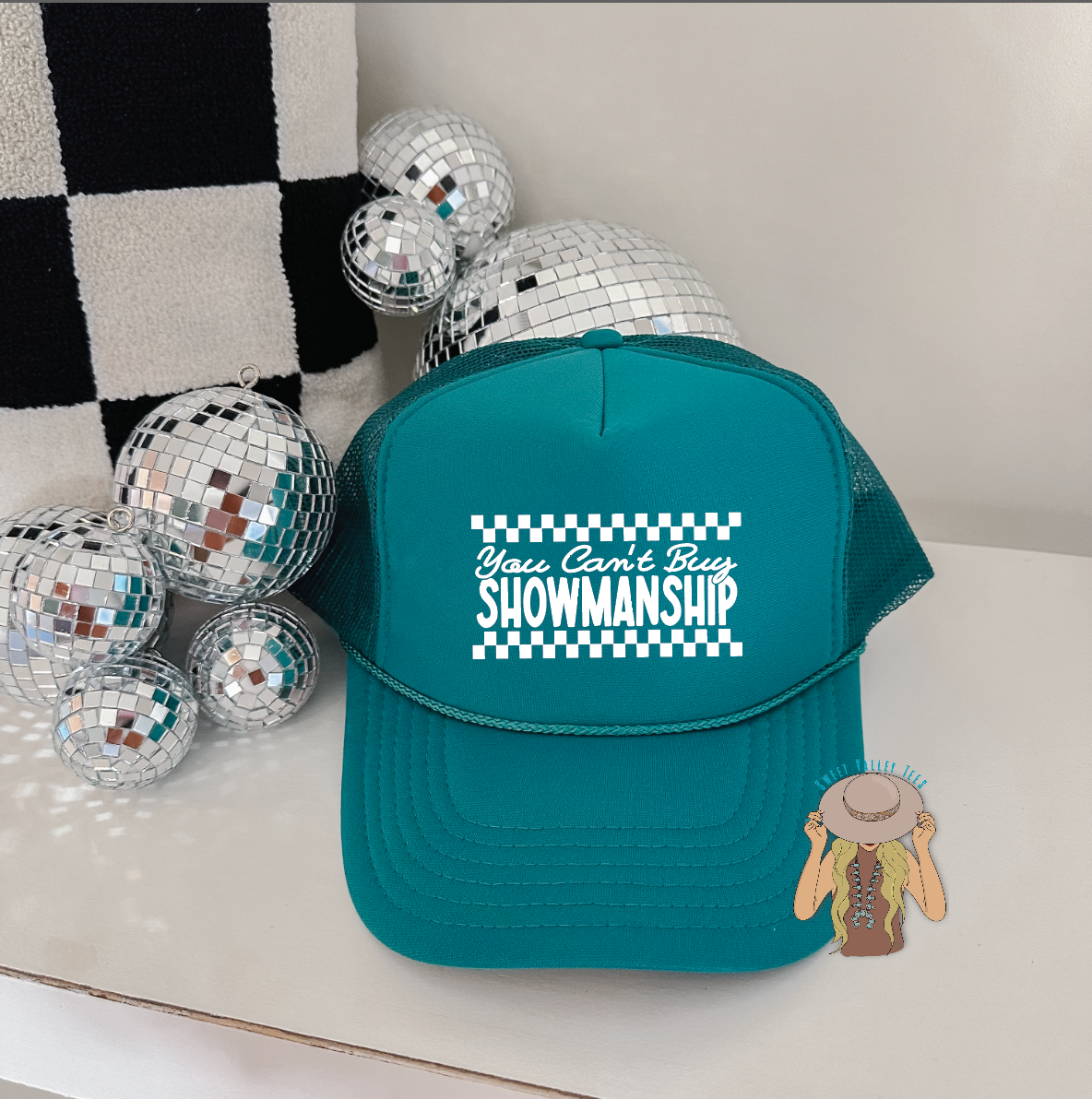 You Can't Buy Showmanship Trucker Hat - Jade