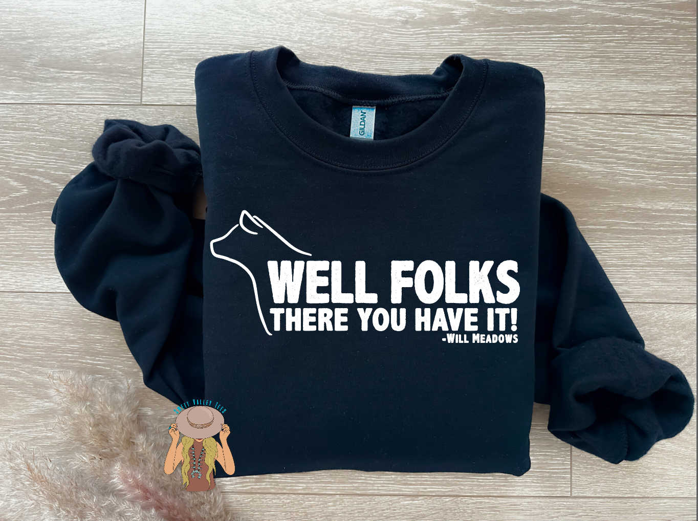 Well Folks! SVT x Will Meadows Crewneck - Black