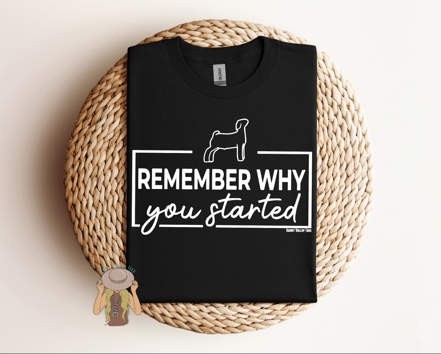 Remember Why You Started Tee - Black