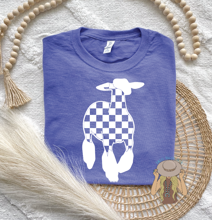 Checker Show Lamb Tee - Violet