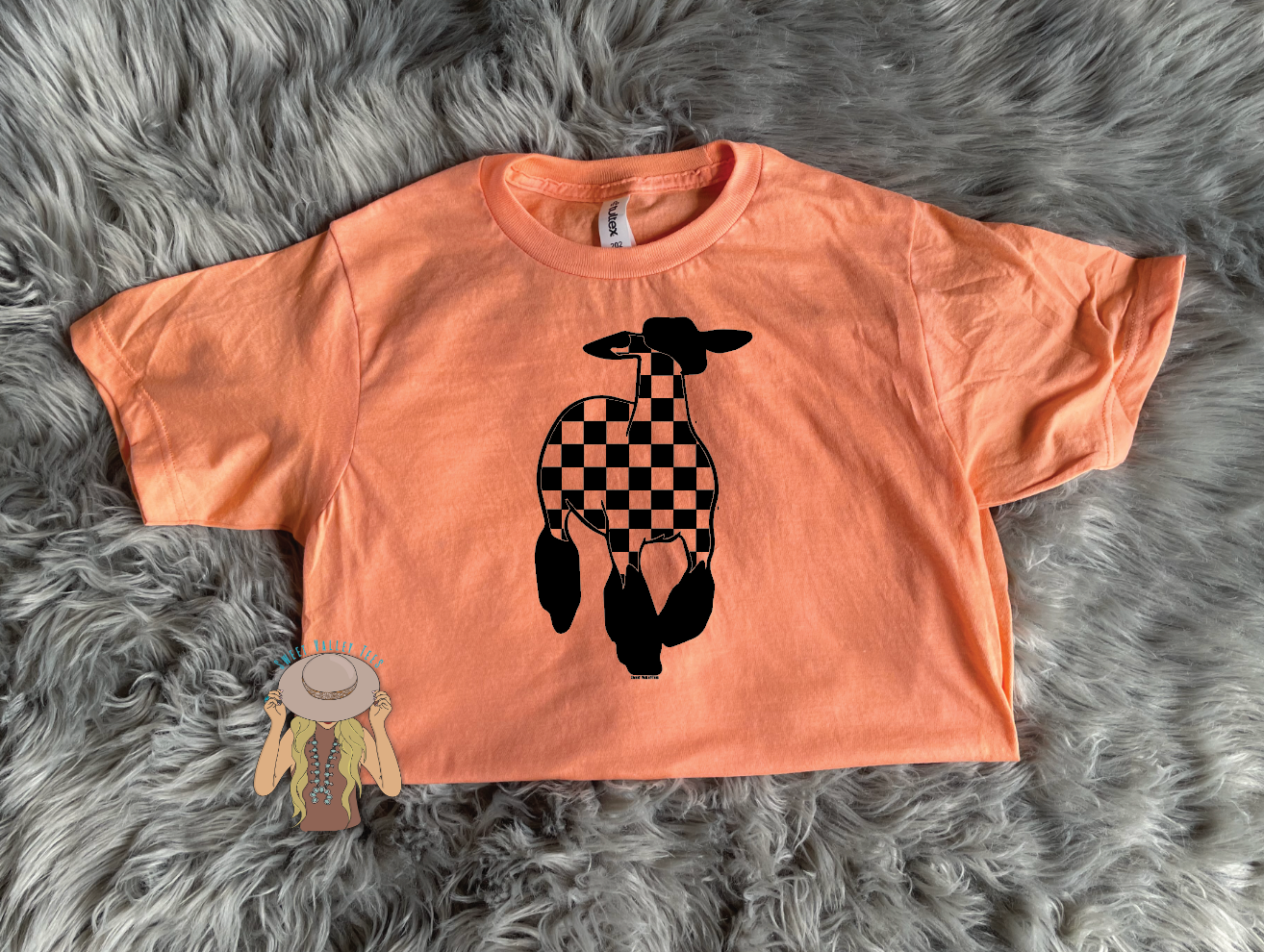 Checker Show Lamb Tee - Sherbet