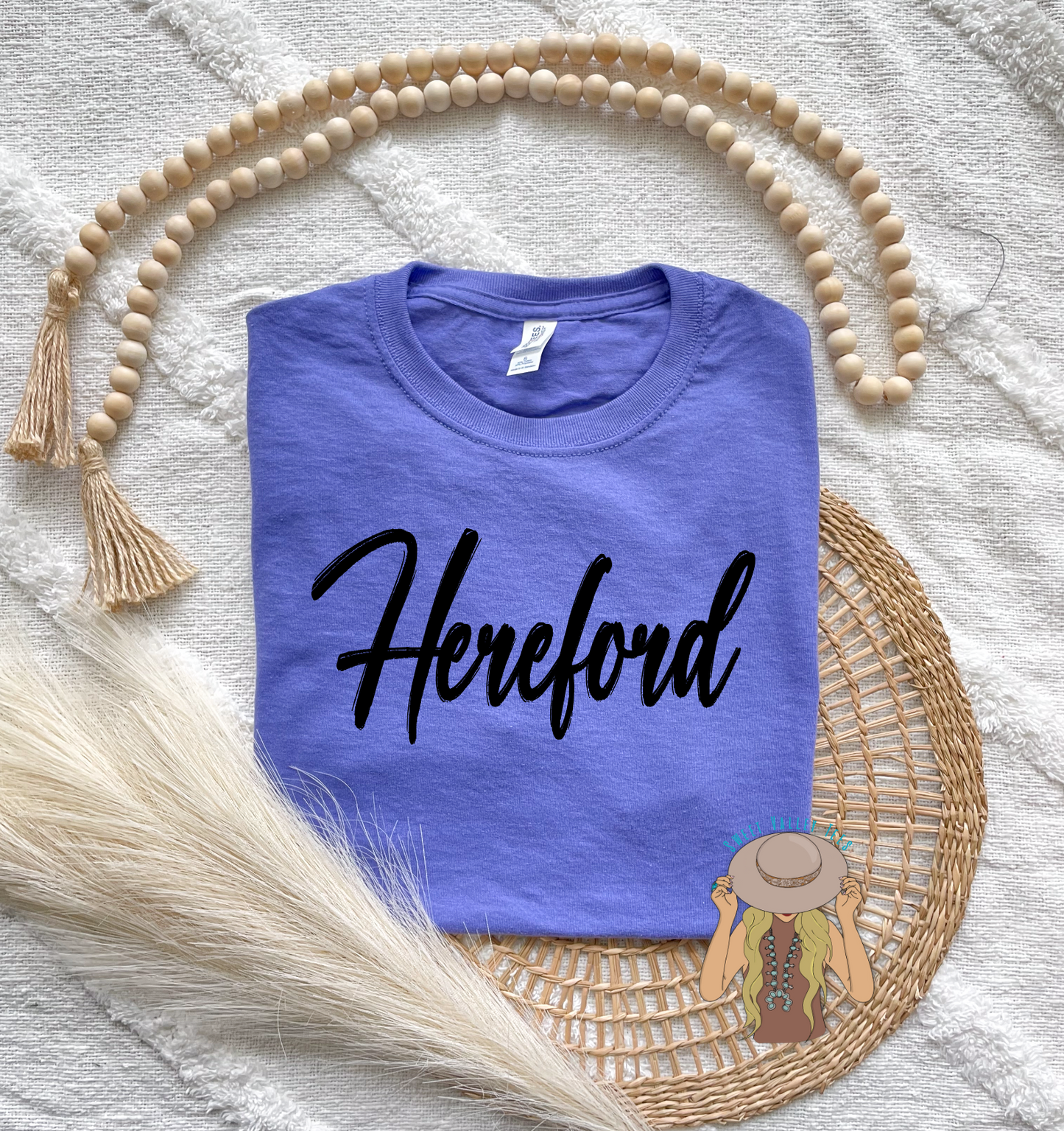 Black PUFF Hereford Tee - Violet