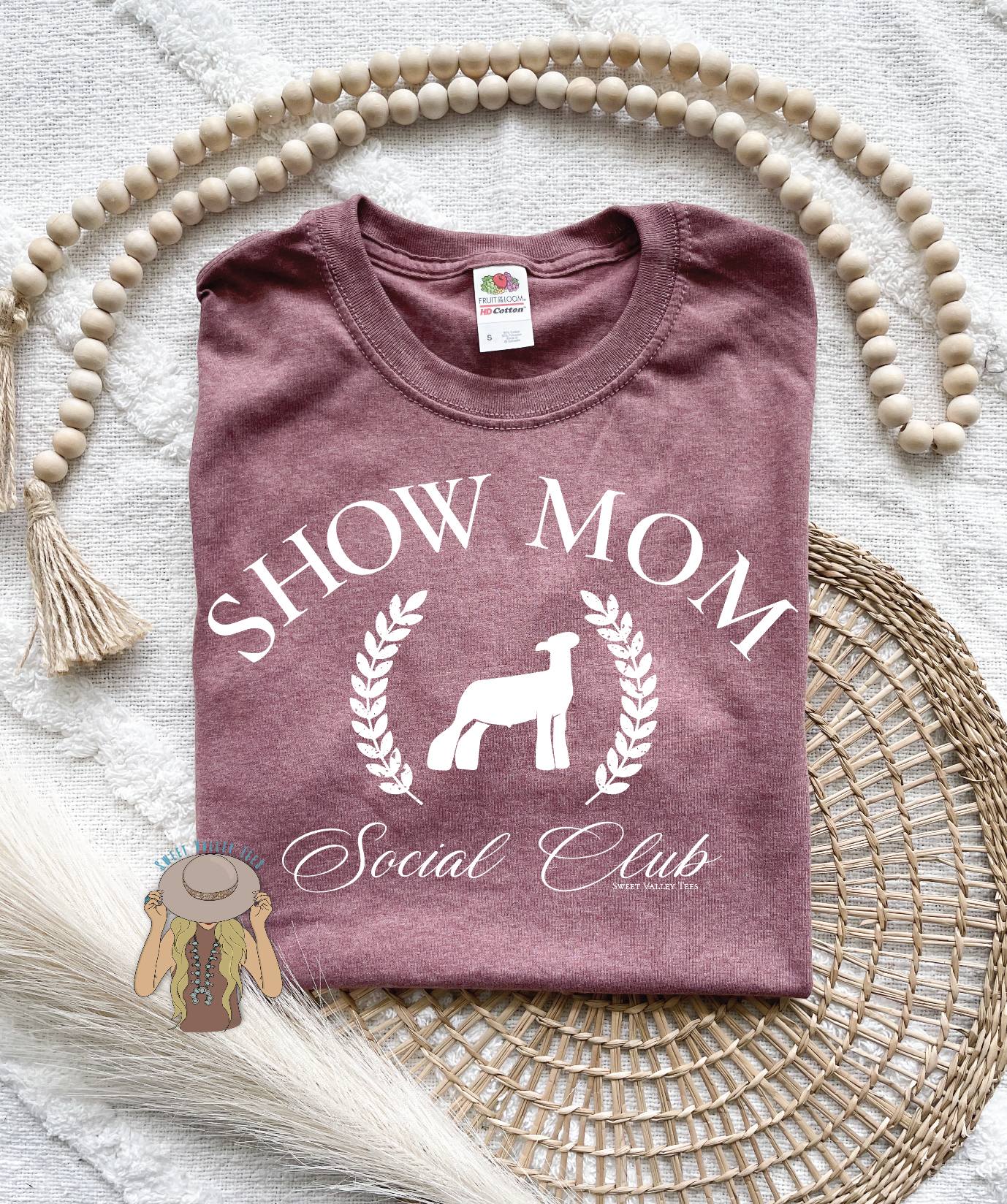Show Mom Social Club Tee - Heather Mauve - All Species Available