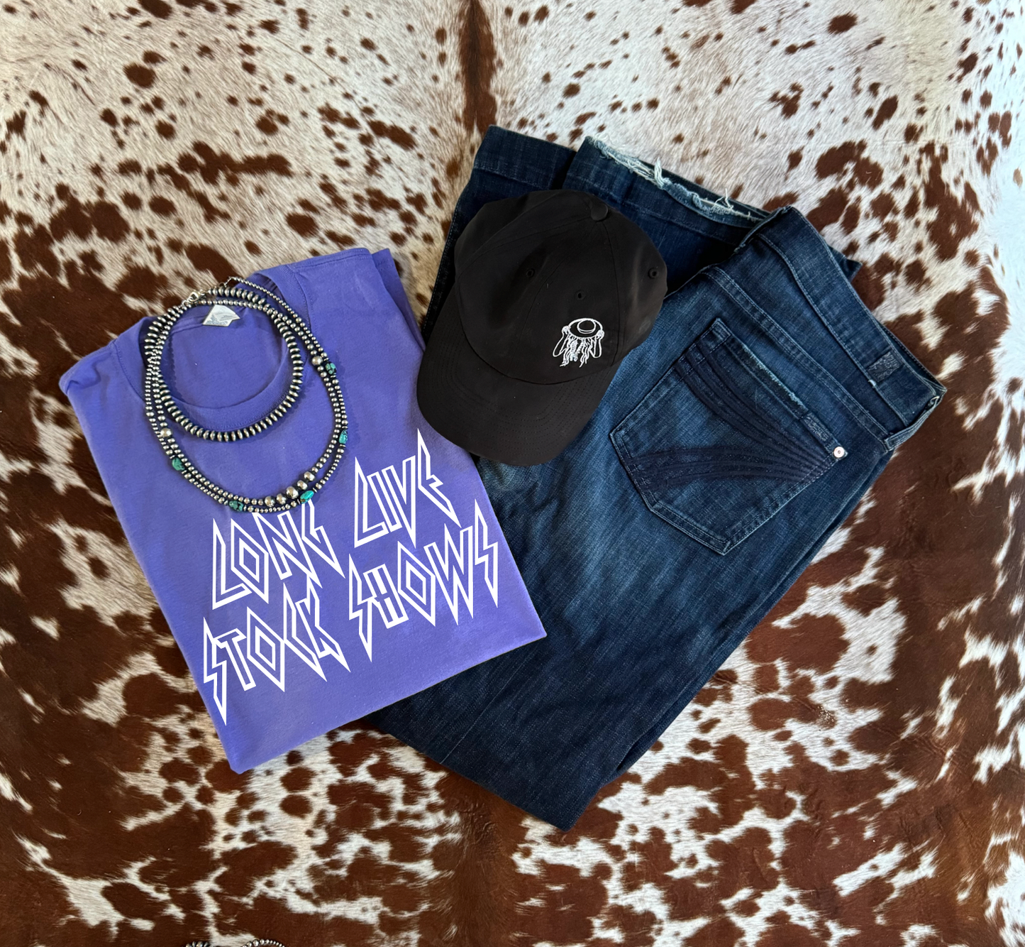 Long Live Stock Shows Tee - Violet