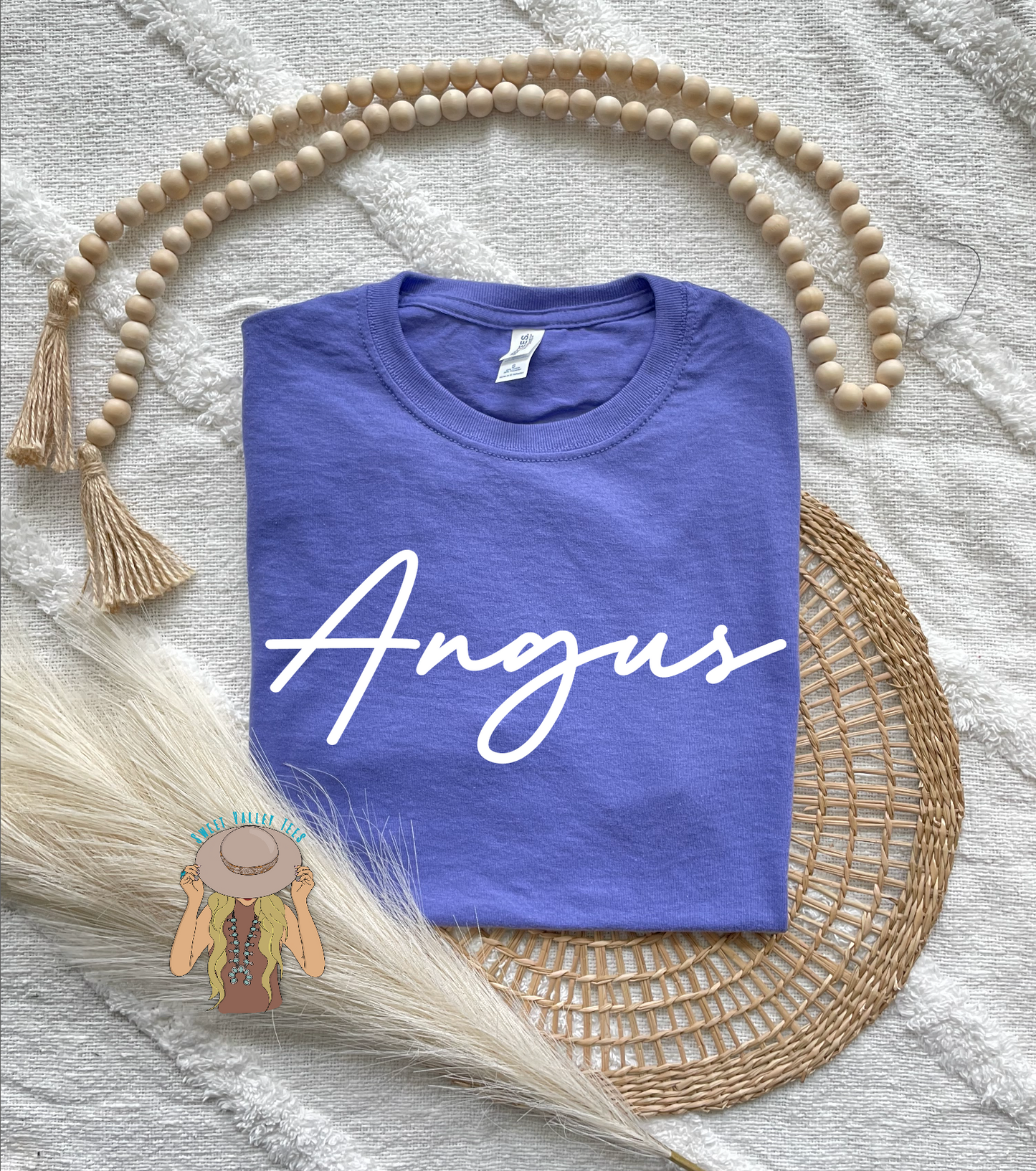 Script Angus Tee - Violet
