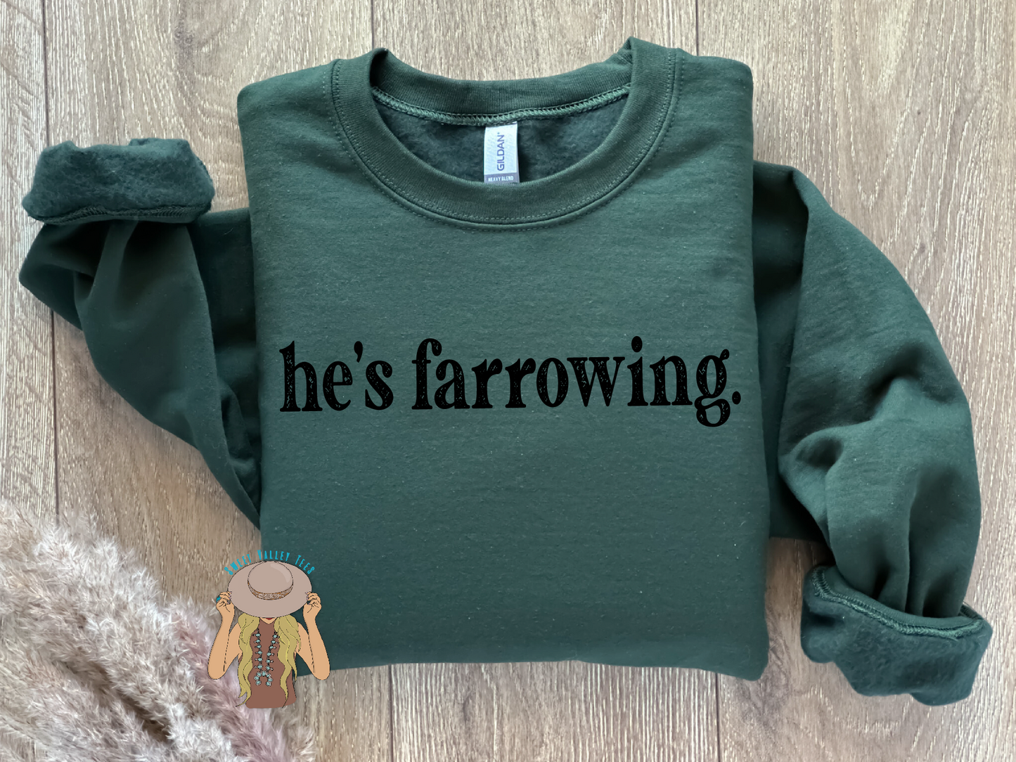 He's Clipping - Crewneck - Olive