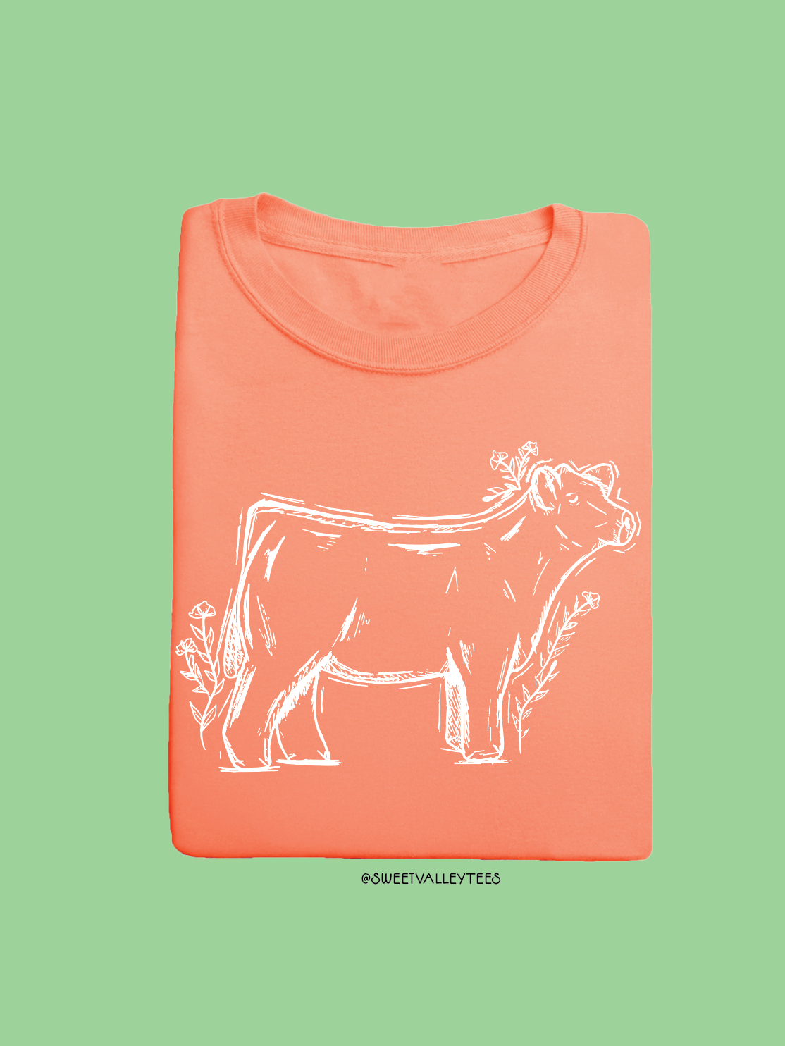 Sketch Tee - Neon Cantaloupe