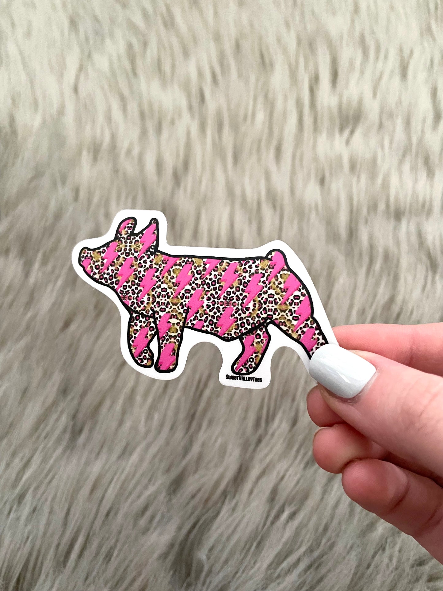 Leopard Lightning Show Pig