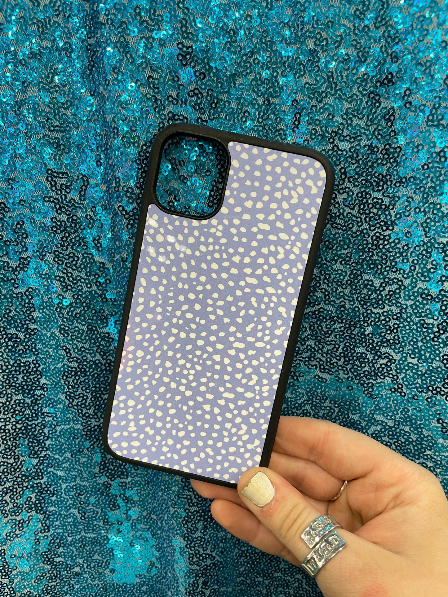 Lavender + White Dalmatian Phone Case