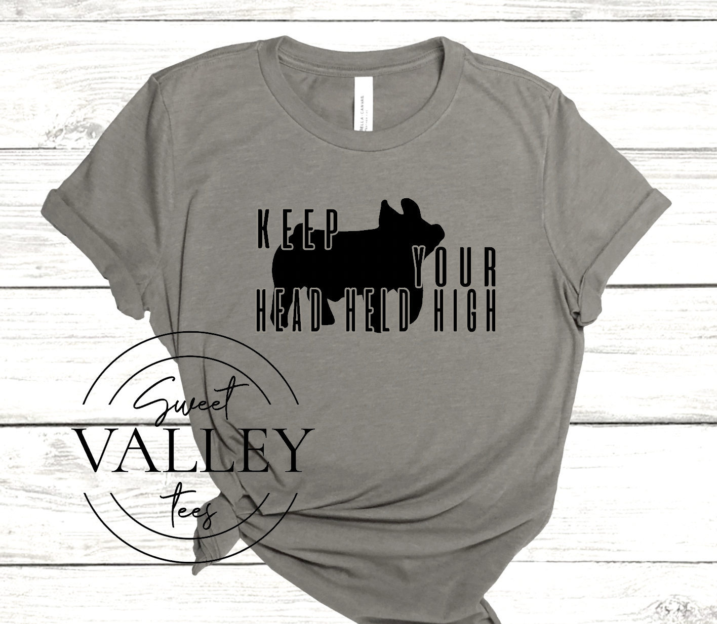 Keep your Head Held High Tee - Heather Storm