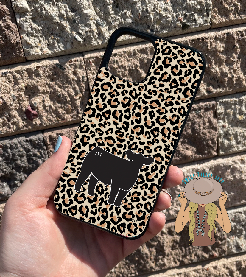 Leopard Background Case - Show Steer