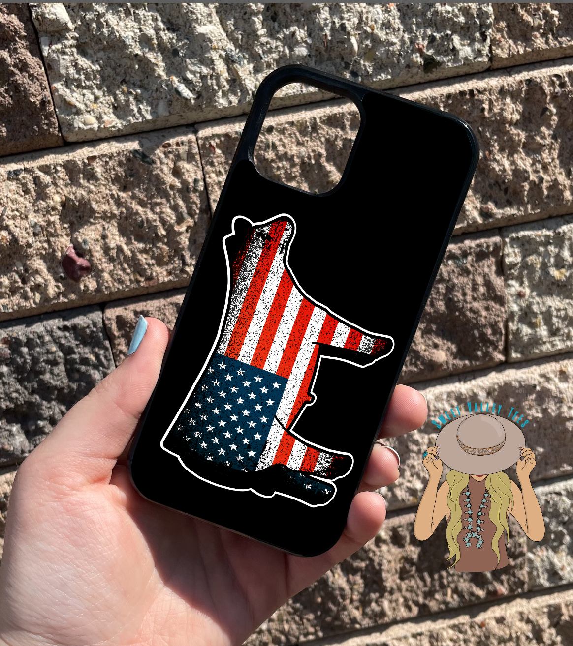 American Flag Steer Phone Case