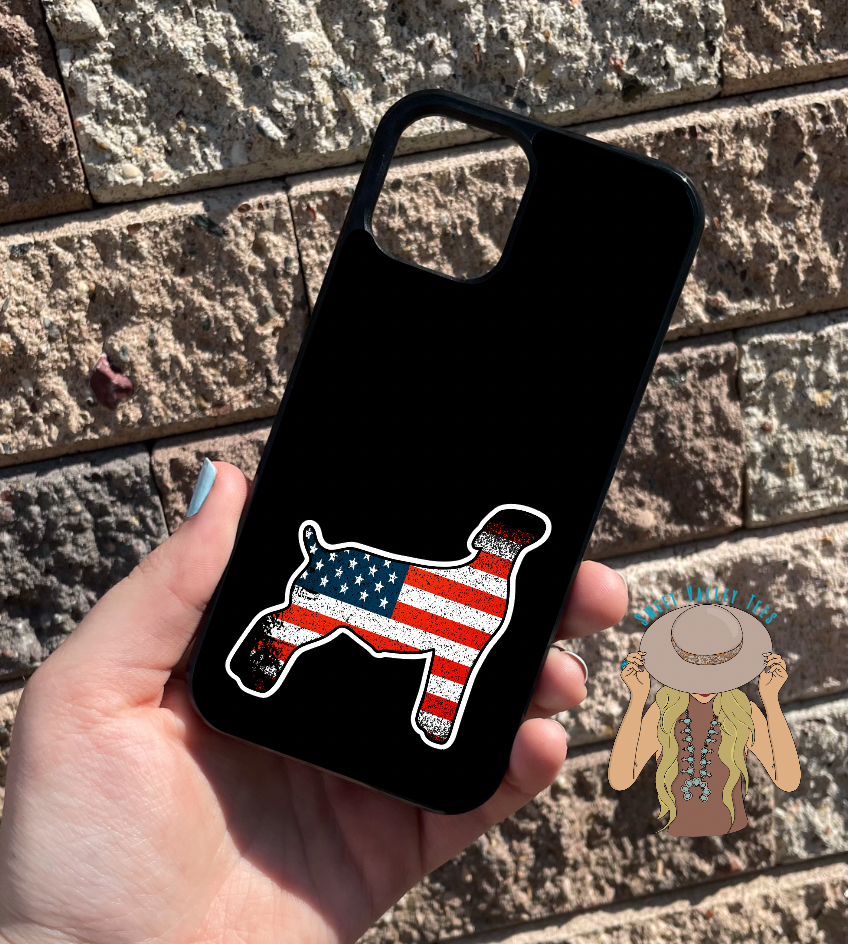 American Flag Goat Phone Case