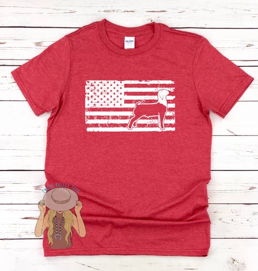 American Goat Tee - Red