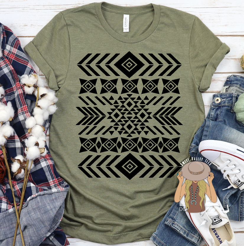 Aztec Print Graphic Tee