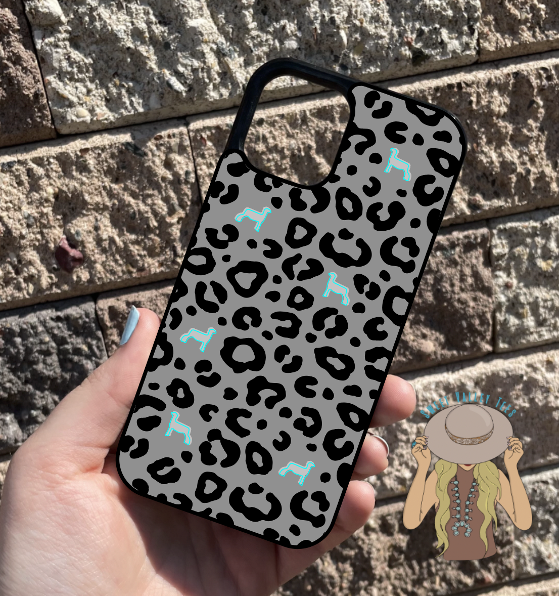 Leopard Lamb Print Phone Case