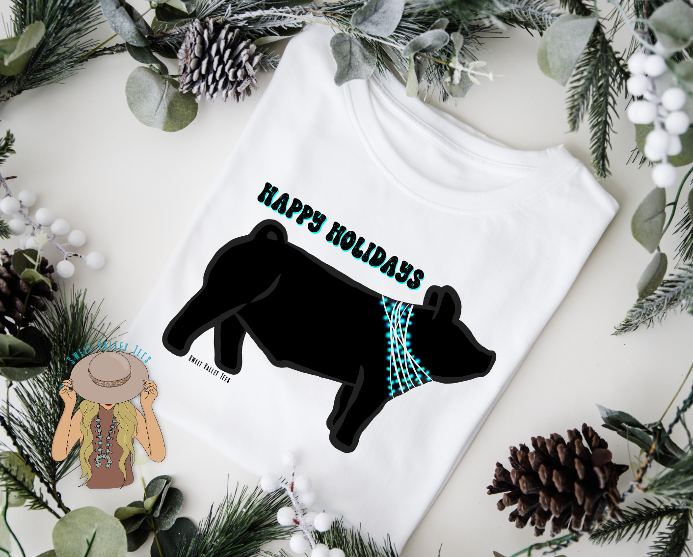 Holiday Show Pig Tee