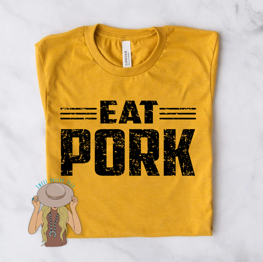 Eat Pork Tee - Mustard