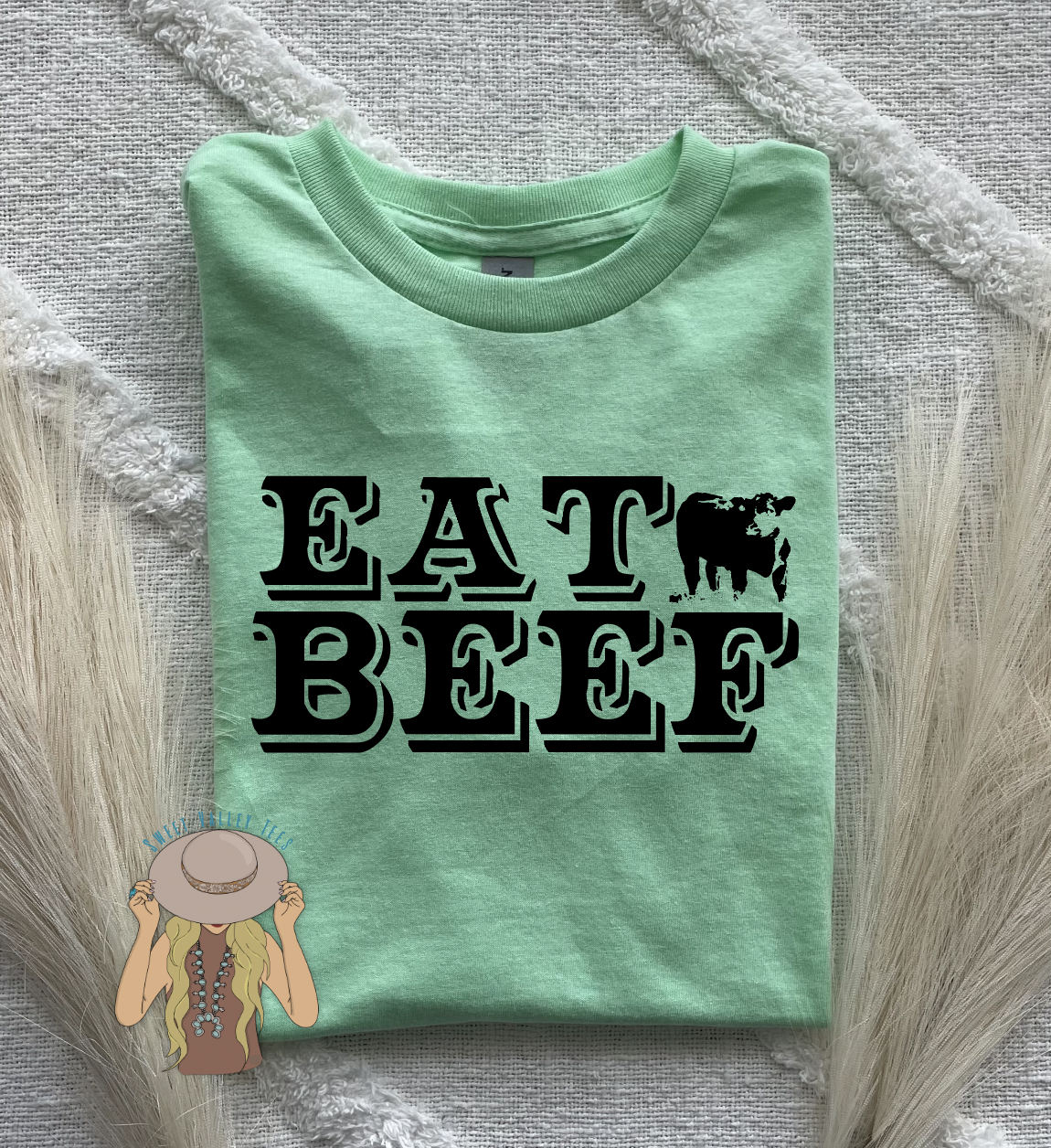 Eat Beef Tee - Mint