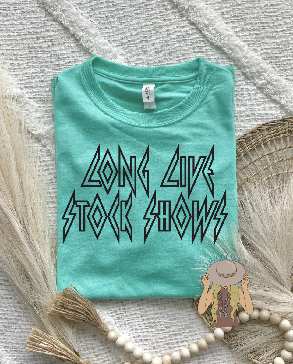 Long Live Stock Shows Tee - Cool Teal