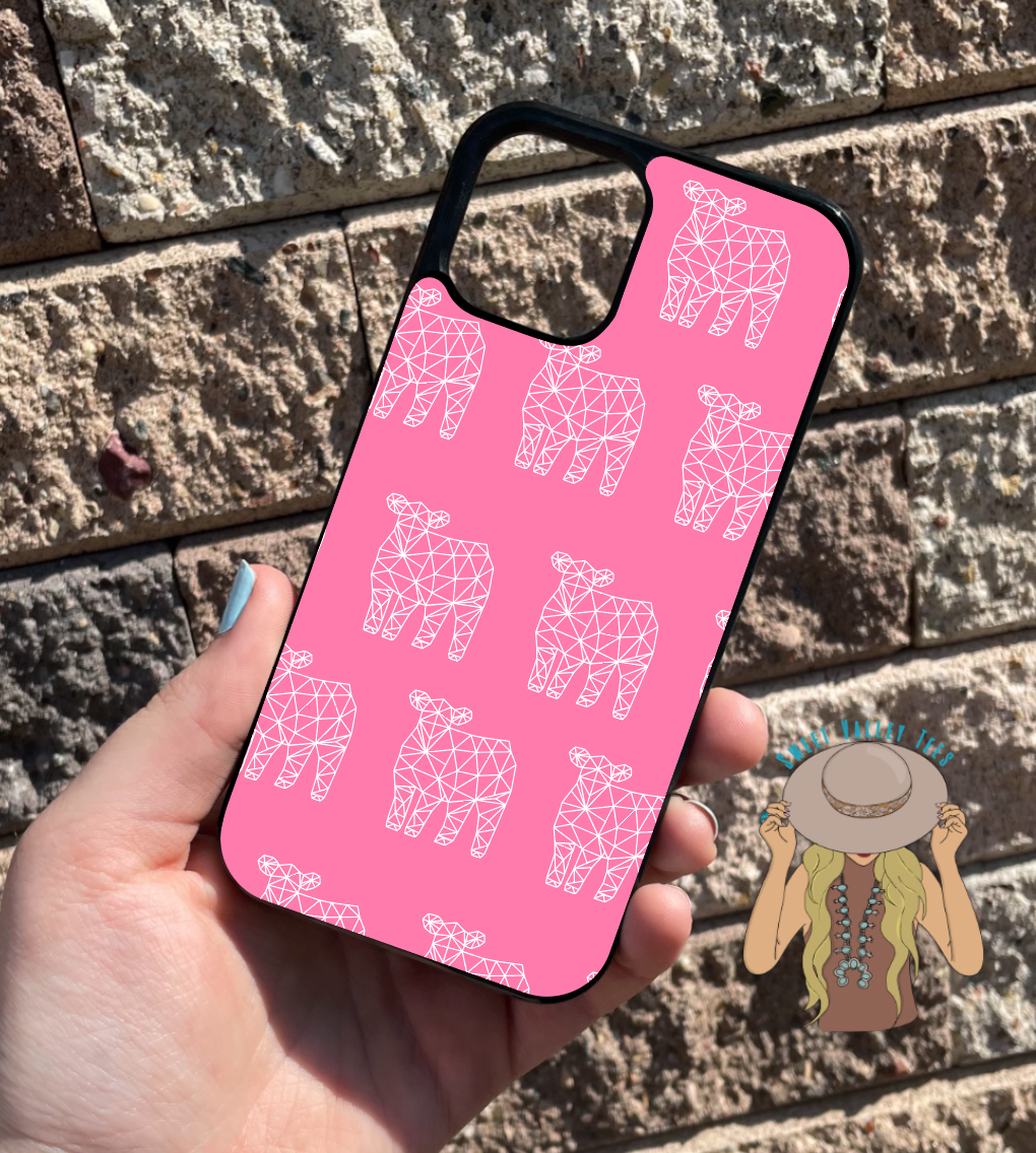 Pink Geometric Steer Phone Case