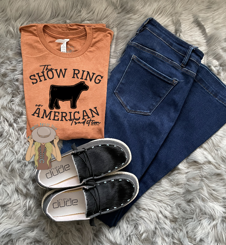 The Show Ring An American Tradition Show Steer Tee - Heather Autumn
