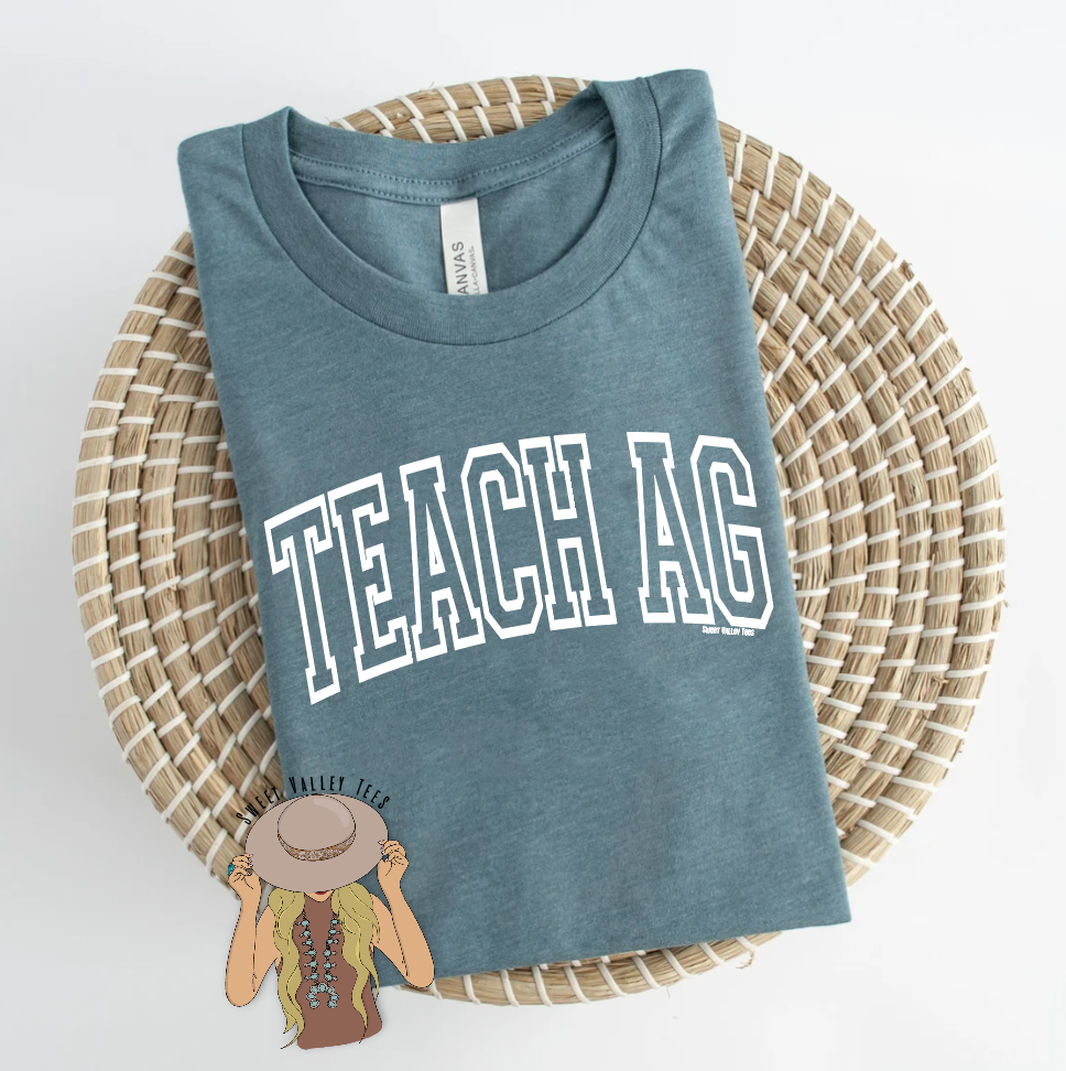 Teach Ag Tee - Deep Heather Teal