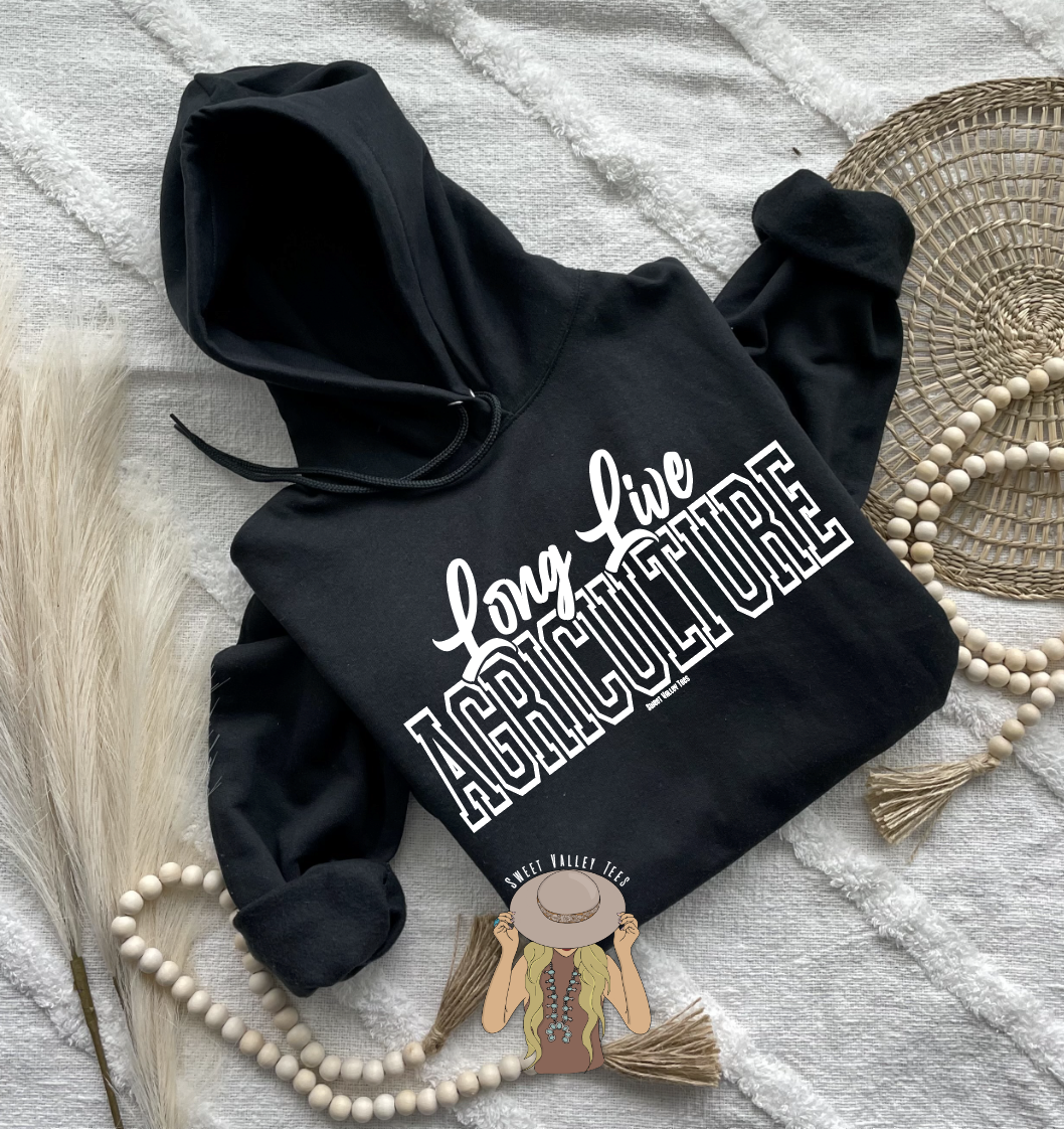 Long Live Agriculture - Black Hoodie