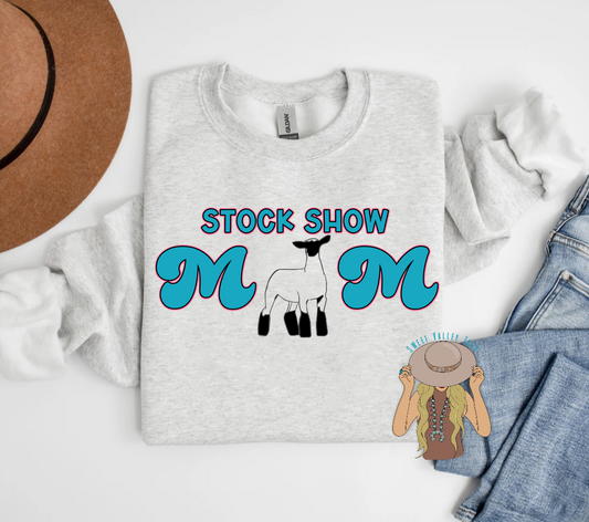 Show Mom Crewneck - Show Lamb - Heather Ash