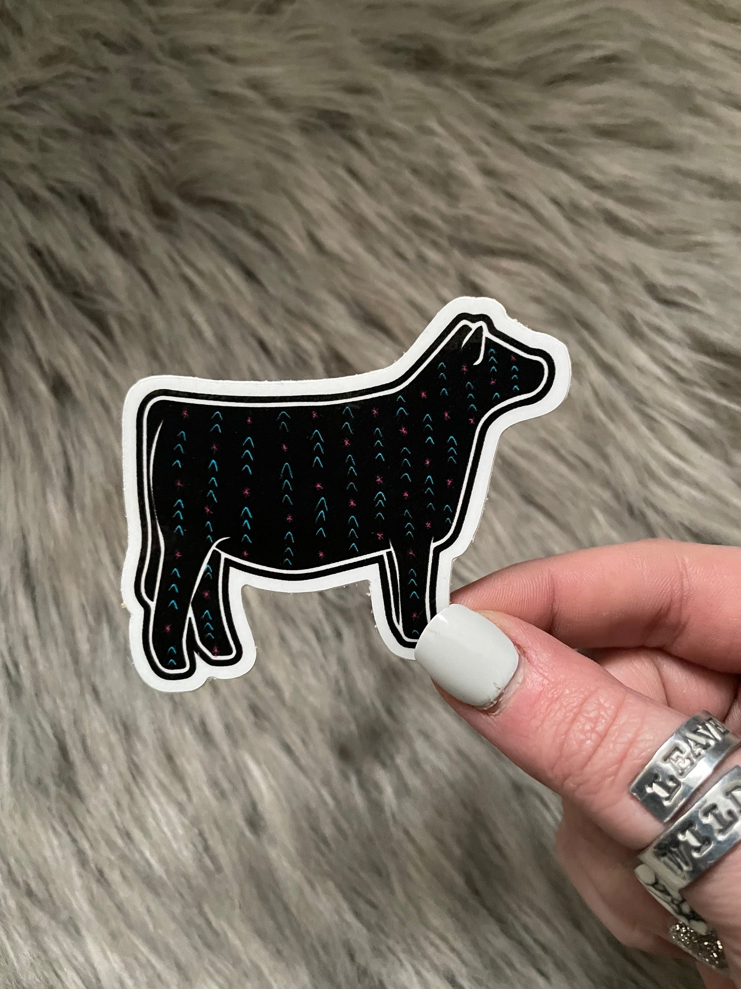 Arrow Print Show Heifer Sticker