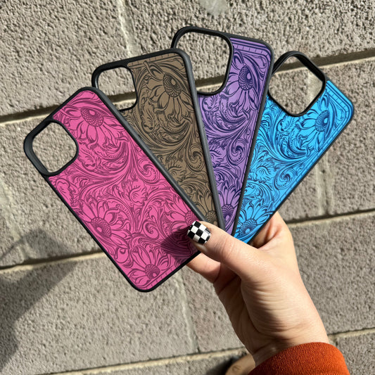 Colorful Tooled Leather iPhone Case