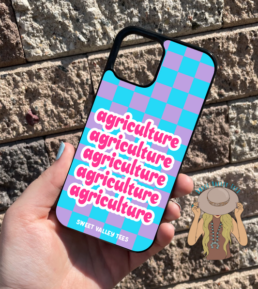 Checker Print Agriculture Repeating iPhone Case