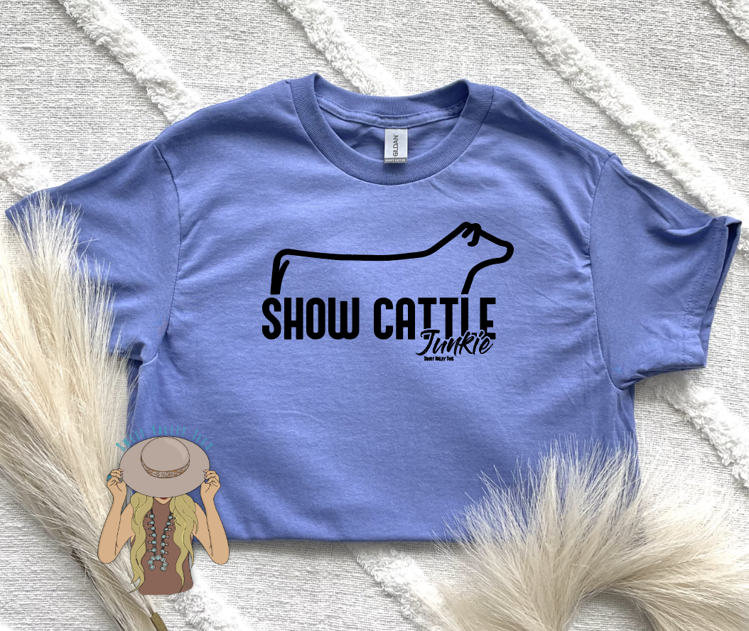 Show Cattle Junkie Tee - Violet