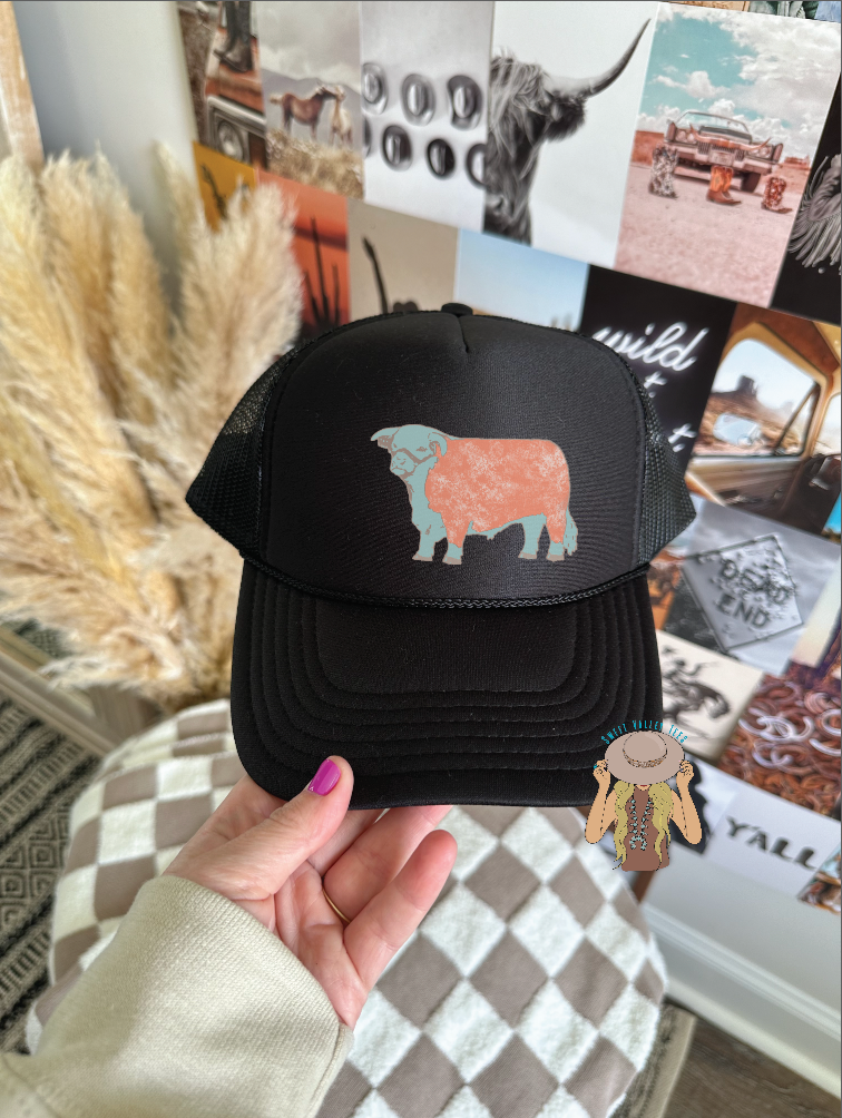 Retro Hereford Trucker - Black/Charcoal