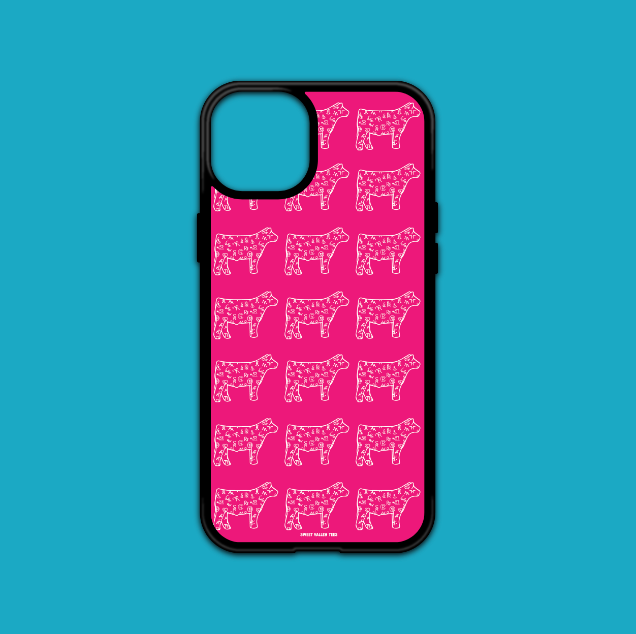 Raspberry Branded Steers iPhone Case