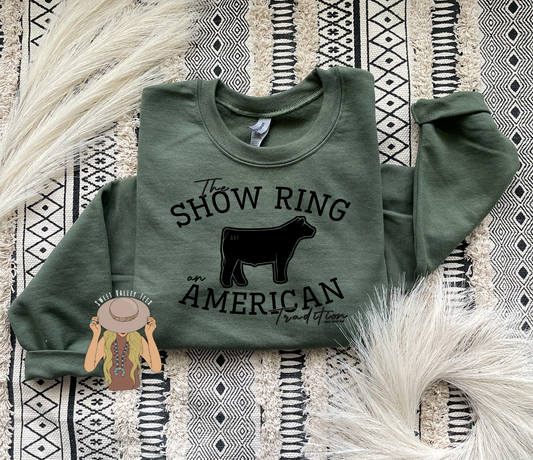 The Show Ring an American Tradition Crewneck - Olive Green