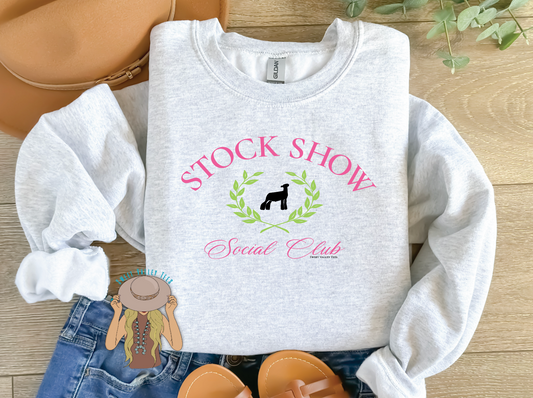 Show Lamb Stock Show Social Club Crewneck - Ash Gray