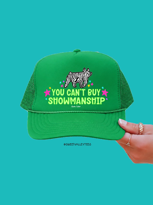 You Can't Buy Showmanship - Zebra Print - Trucker Hat