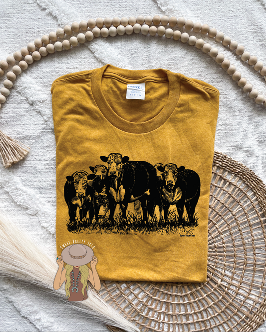 Herford Sketch Tee - Heather Mustard