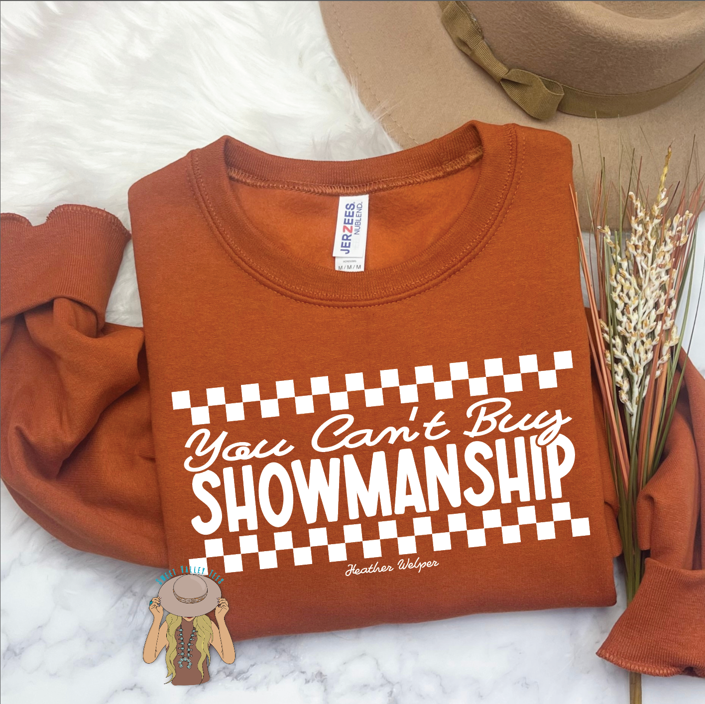 You Can't Buy Showmanship SVT x Heather Crewneck - Burnt Autumn