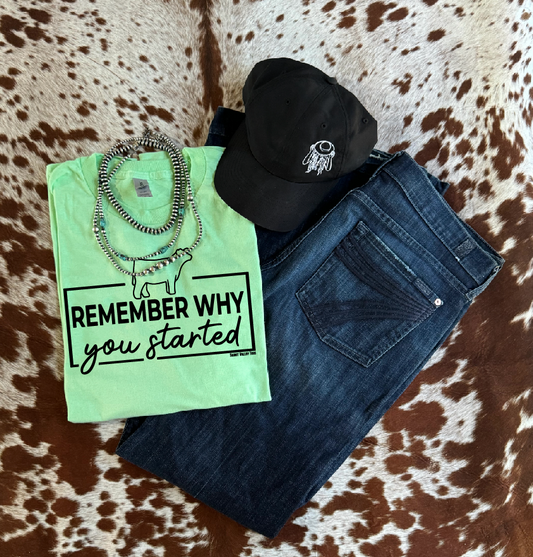 Remember Why You Started Tee - Mint Green