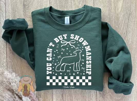 You Can't Buy Showmanship - Lamb - Crewneck - Olive