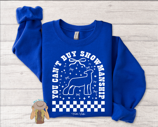 You Can't Buy Showmanship - Lamb - Crewneck - Royal Blue