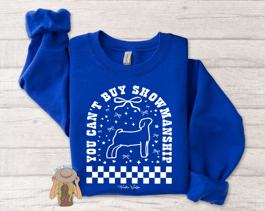 You Can't Buy Showmanship - Goat - Crewneck - Royal Blue